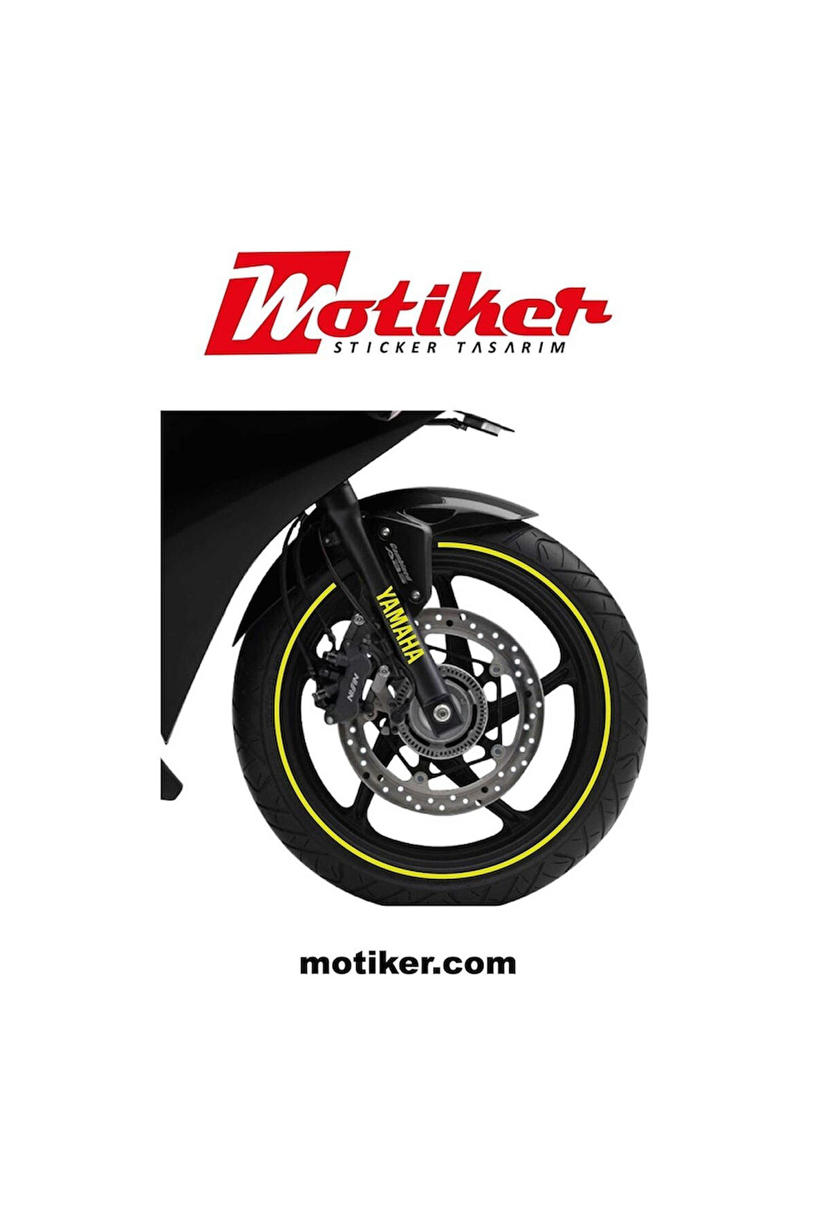 Yamaha Yazılı Takım Jant Sticker Modeli