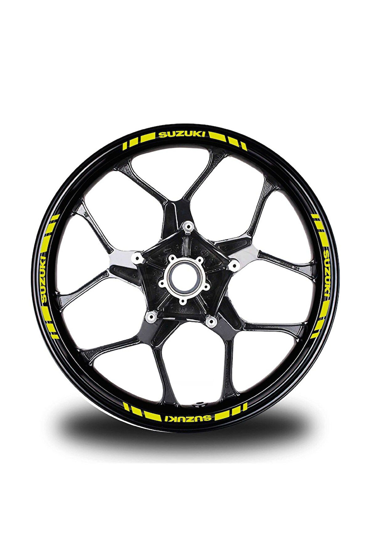 Suzukı Yazılı Kısa Dış Şerit 16'lı Tek Renk Jant Sticker Modeli