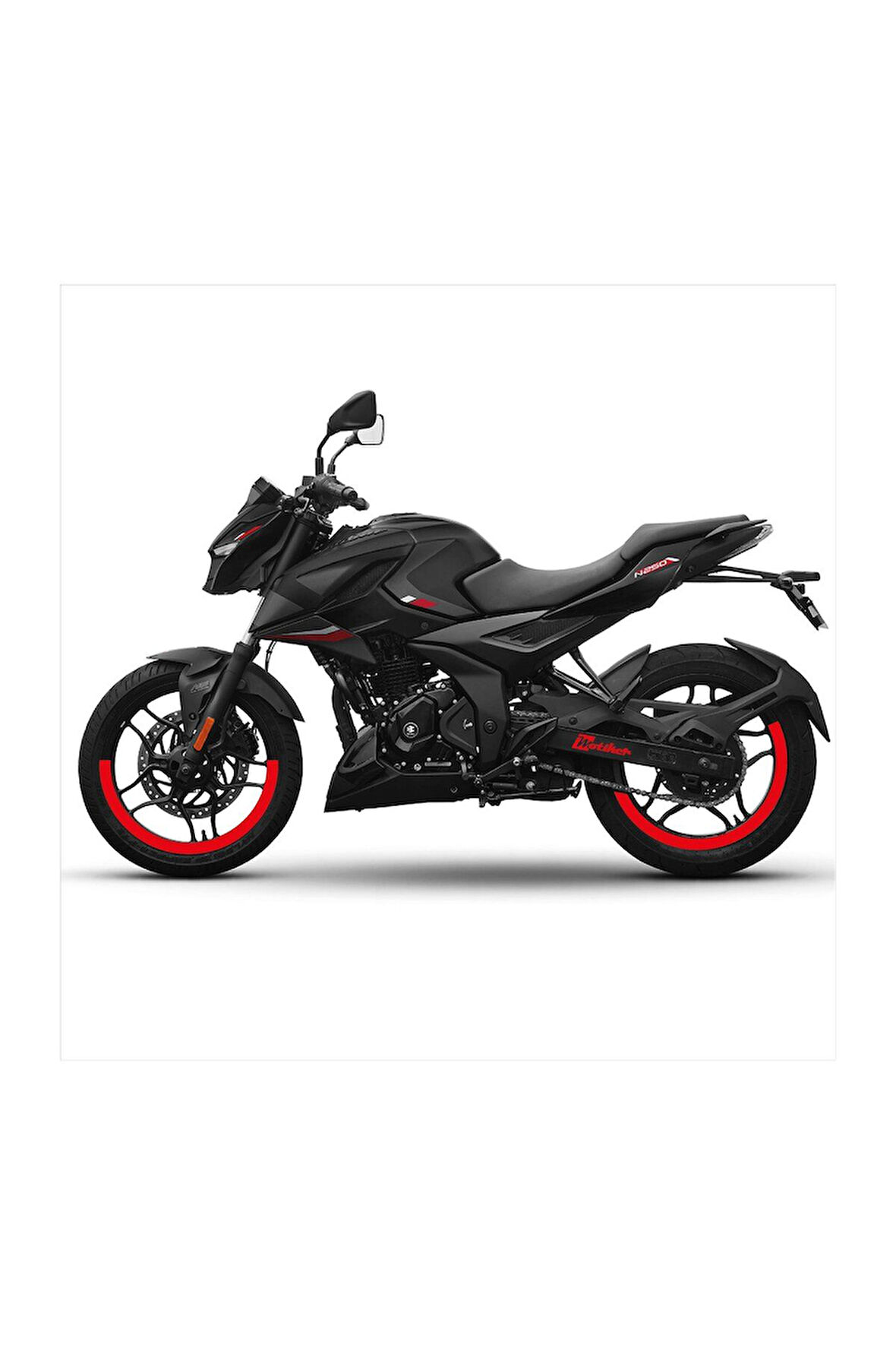 Bajaj Pulsar N250 Yarım Kaplama Jant Sticker Etiket Modeli Kırmızı