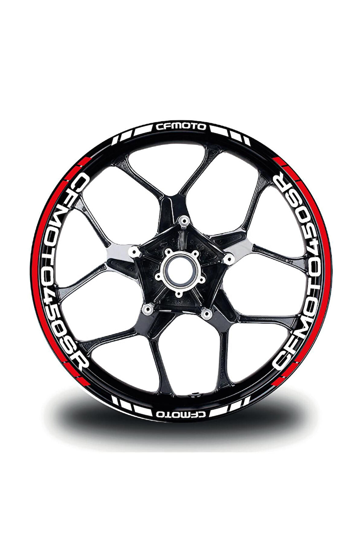 Cfmoto 450sr Jant Sticker Iç Dış Yazılı Kırmızı