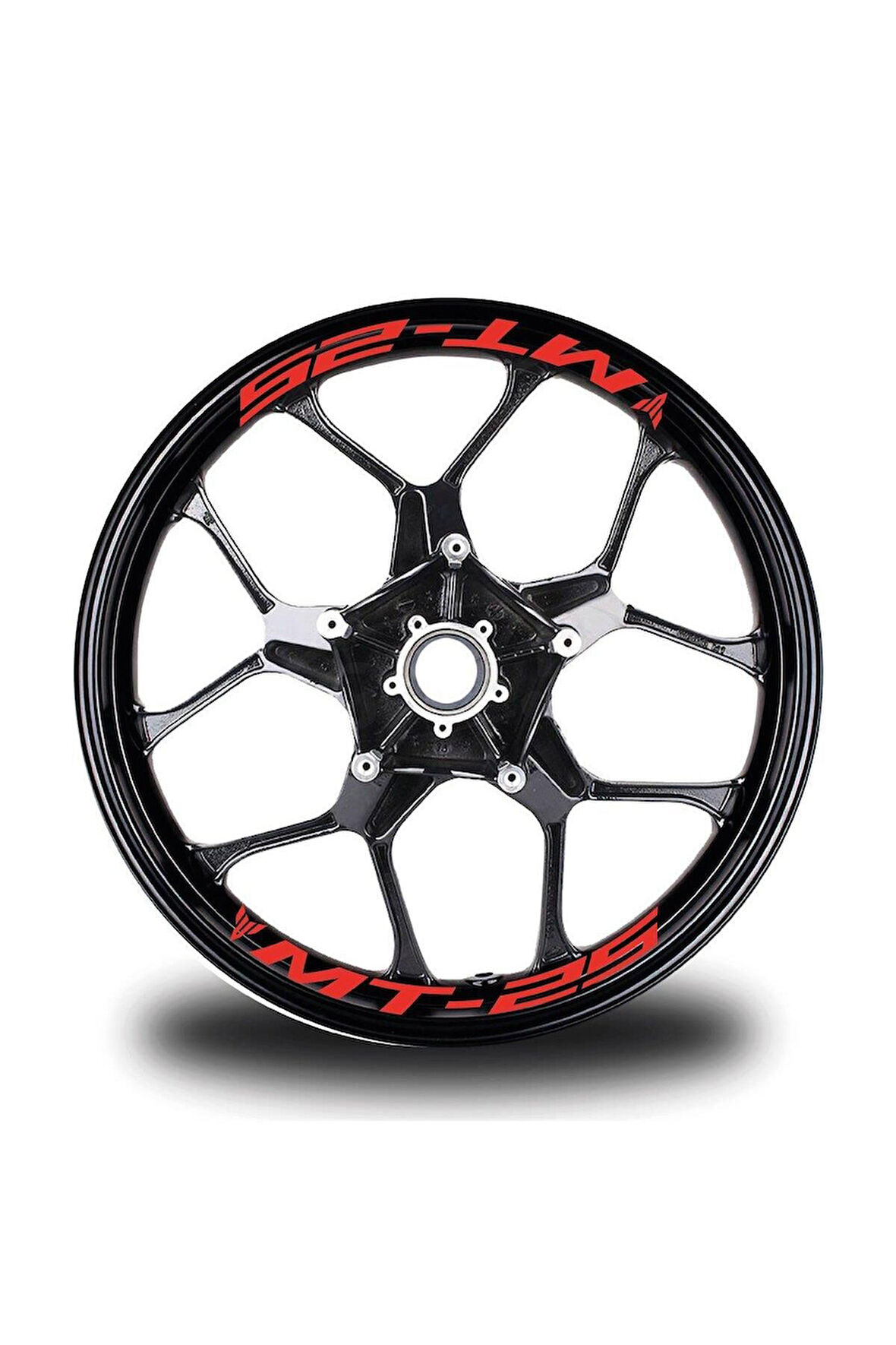 Neon Turuncu Yamaha Mt-25  Yazılı 8Li Jant İçi Yazı Sticker Etiket