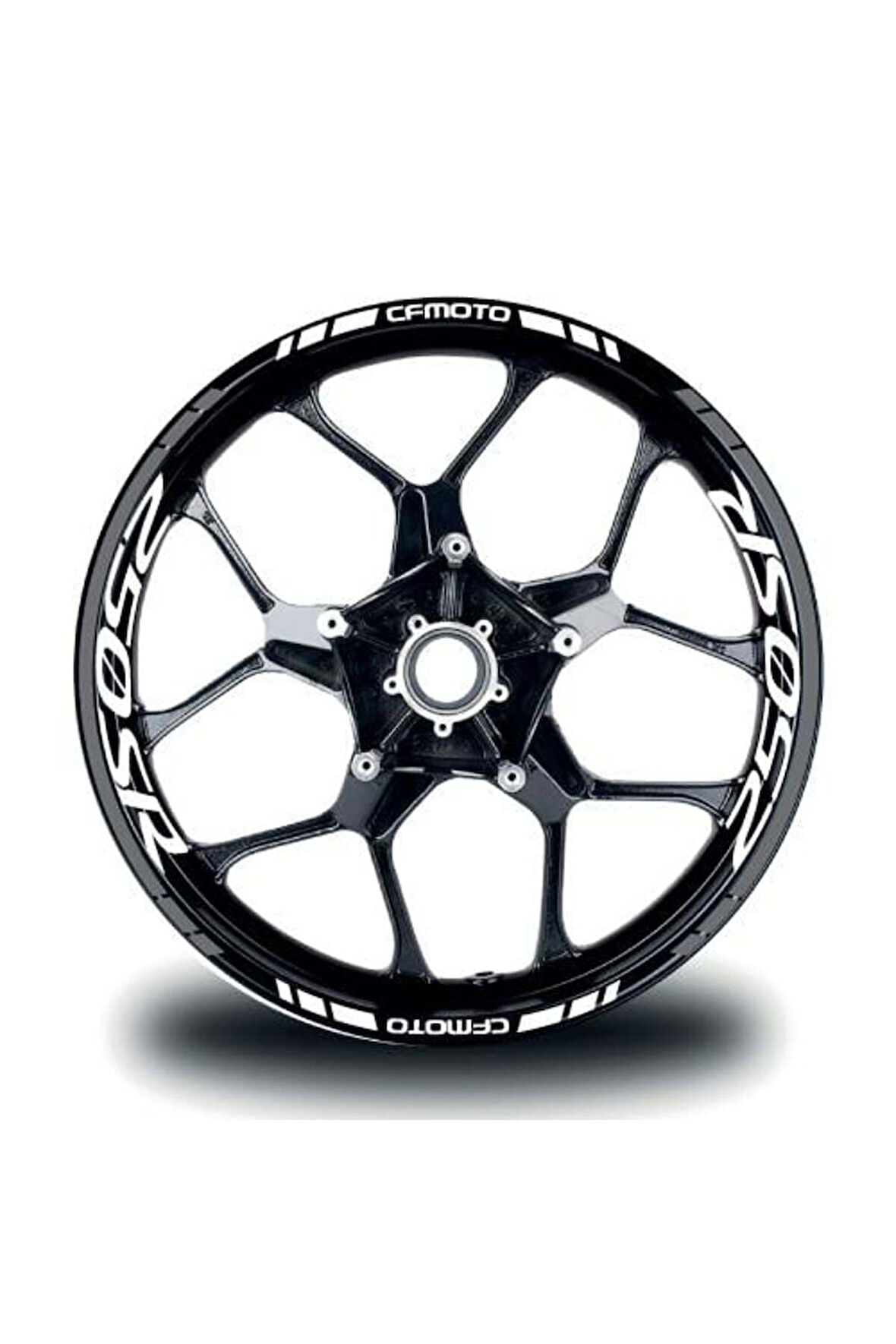 Cfmoto 250sr Jant Sticker Iç & Dış Takım Etiket Modeli Gri - Beyaz