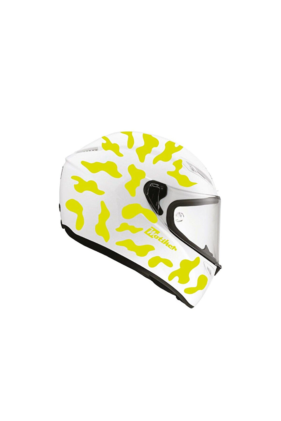 Neon Sarı Kamuflaj Kask Sticker Modeli
