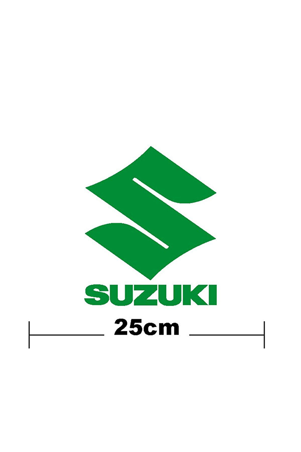 Suzuki Yazı Ve S  Logo Yazı Sticker Etiket Tek Renk