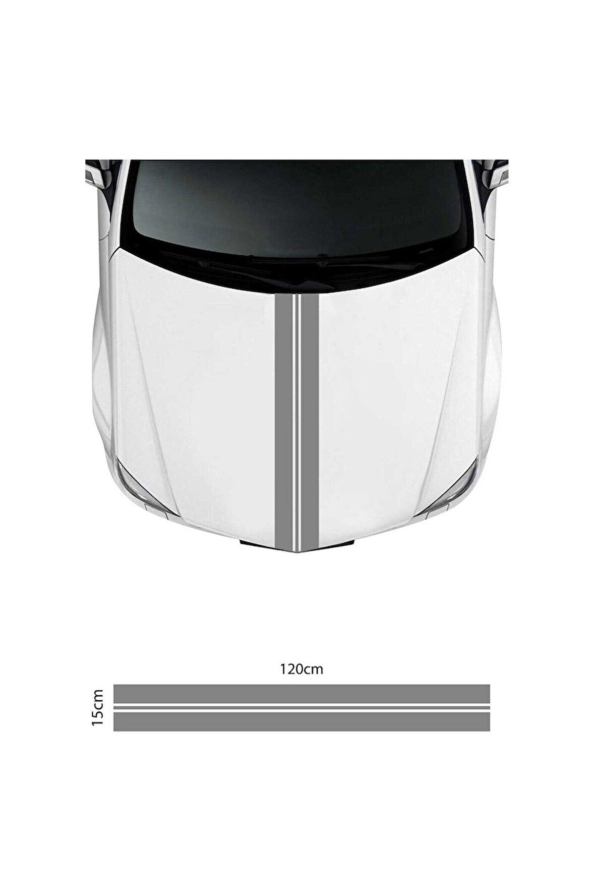 Ön Kaput Renkli Şerit Sticker Sticker Etiket Modeli