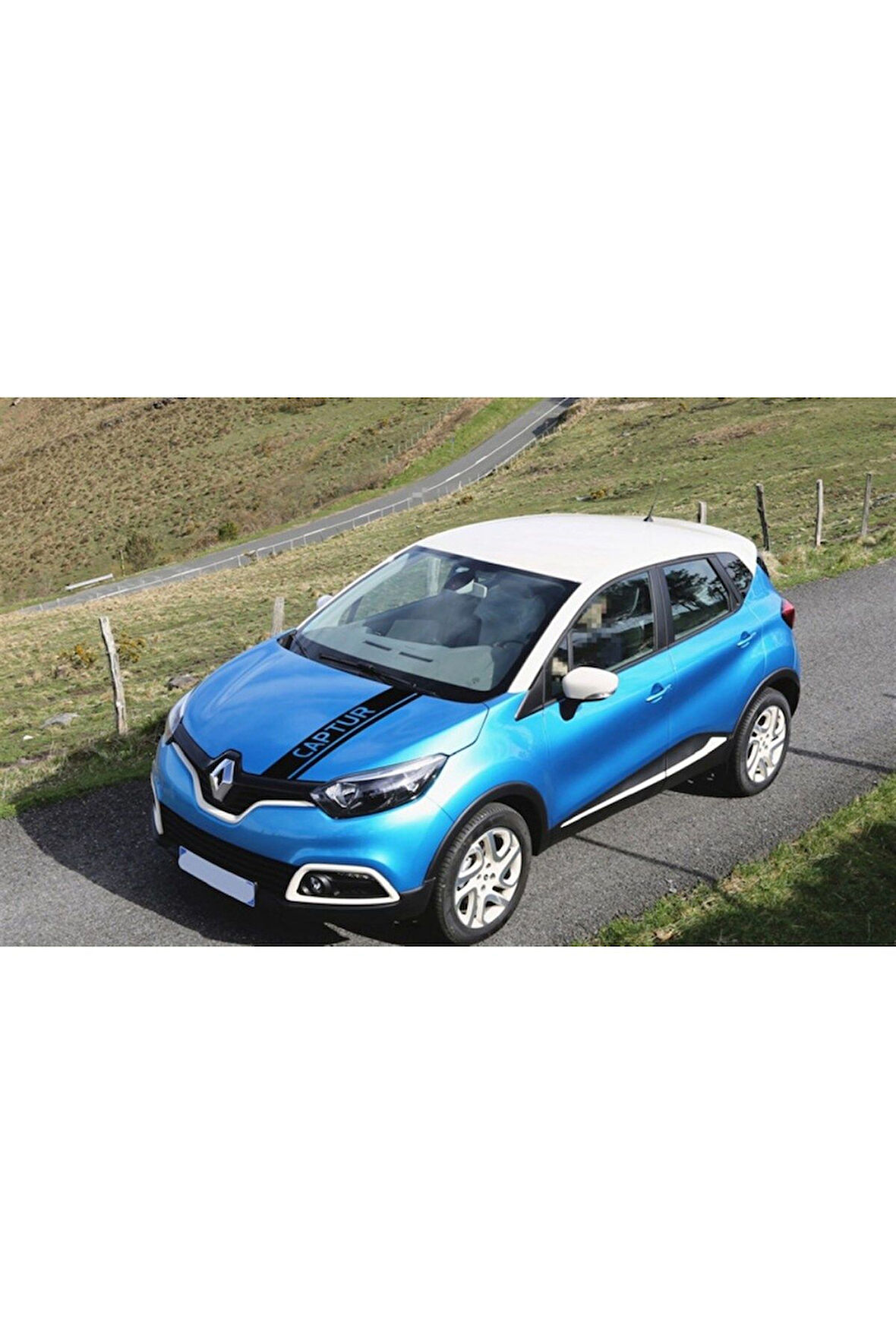 Renault Captur Ön Kaput Şerit Sticker Etiket Modeli