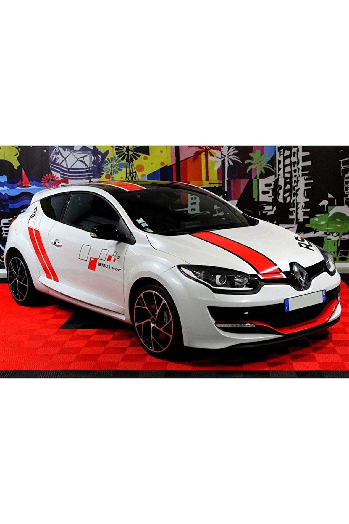 Renault Sport Yazılı Yan Kapı ve Ön Kaput Sticker Etiket Modeli