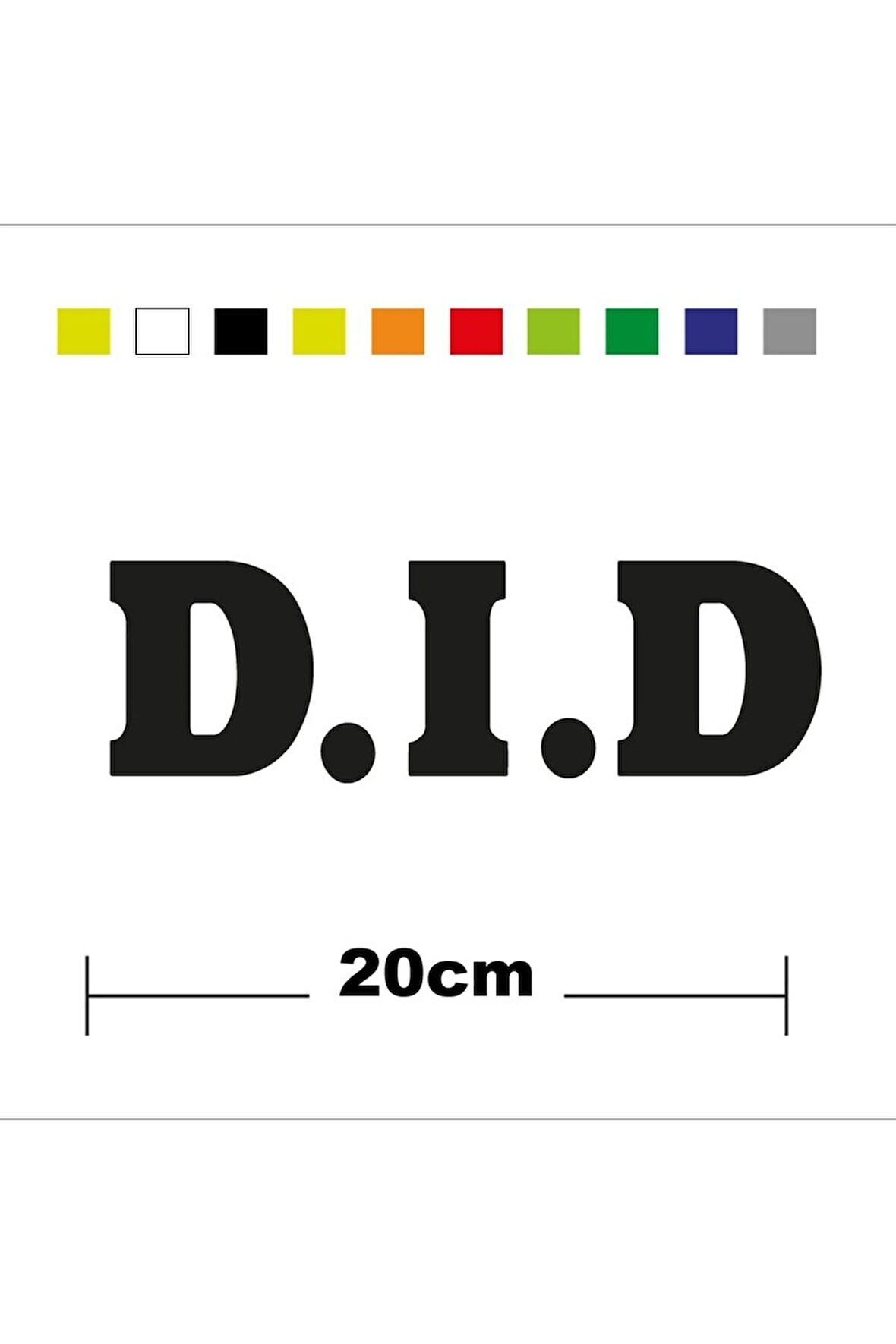 Dıd Sponsor Marka Tek Renk Sticker Etiket