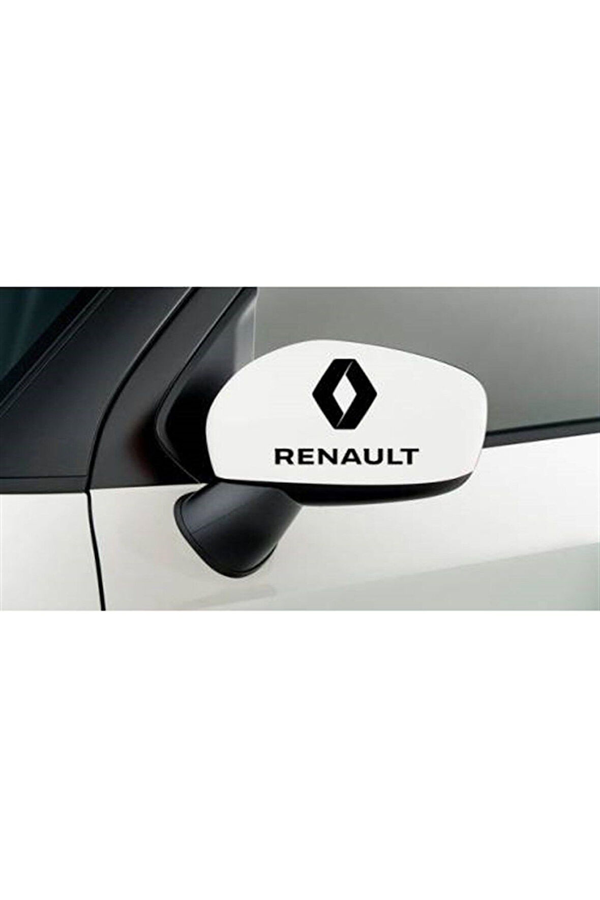 Renault Logo ve Yazılı Ayna Sticker Etiket Modeli 2