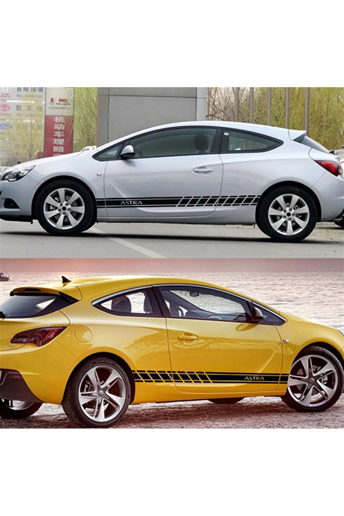 Opel Astra Yan Kapı Yazılı Sticker Etiket Modeli