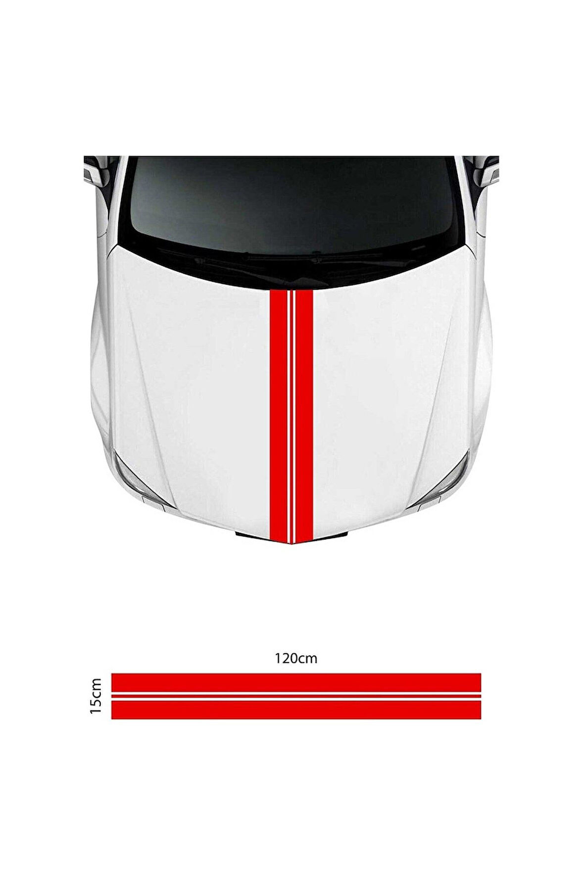 Ön Kaput Renkli Şerit Sticker Sticker Etiket Modeli