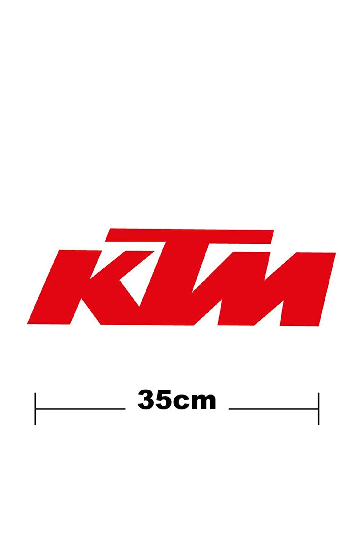 Ktm Logo Yazı Sticker Etiket Tek Renk