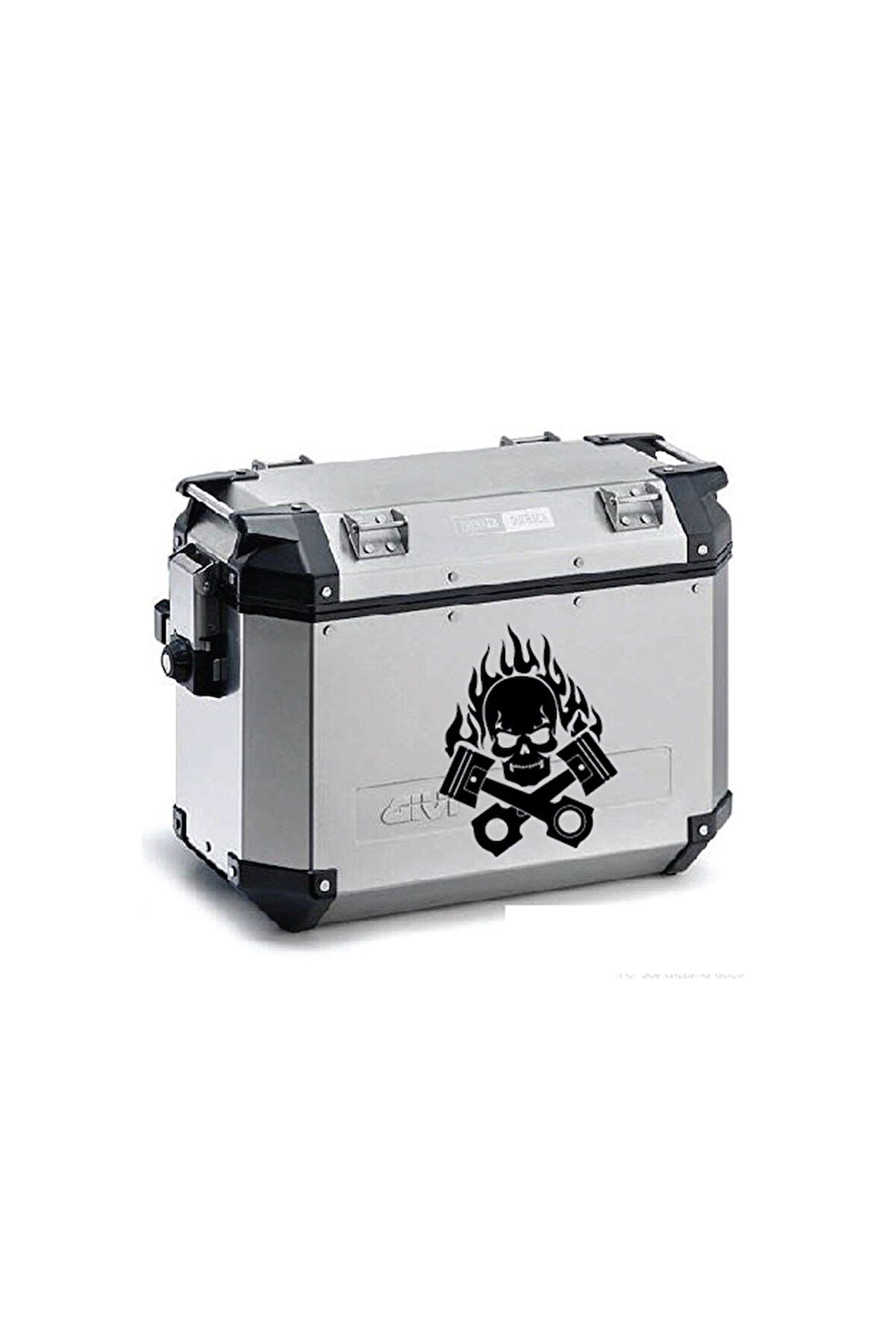 Kuru Kafa Desenli Motosiklet Çanta Sticker Etiket Modeli