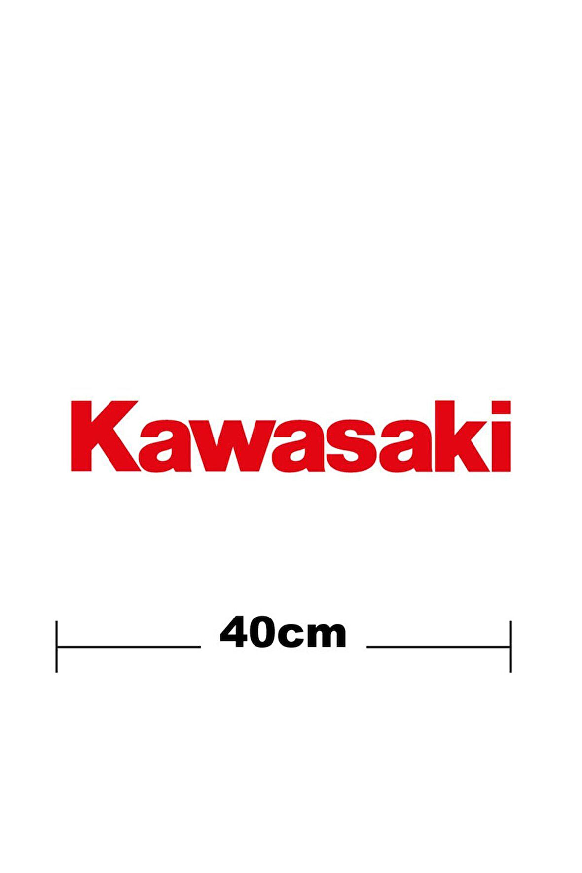 Kawasaki Logo Yazı Sticker Etiket Tek Renk