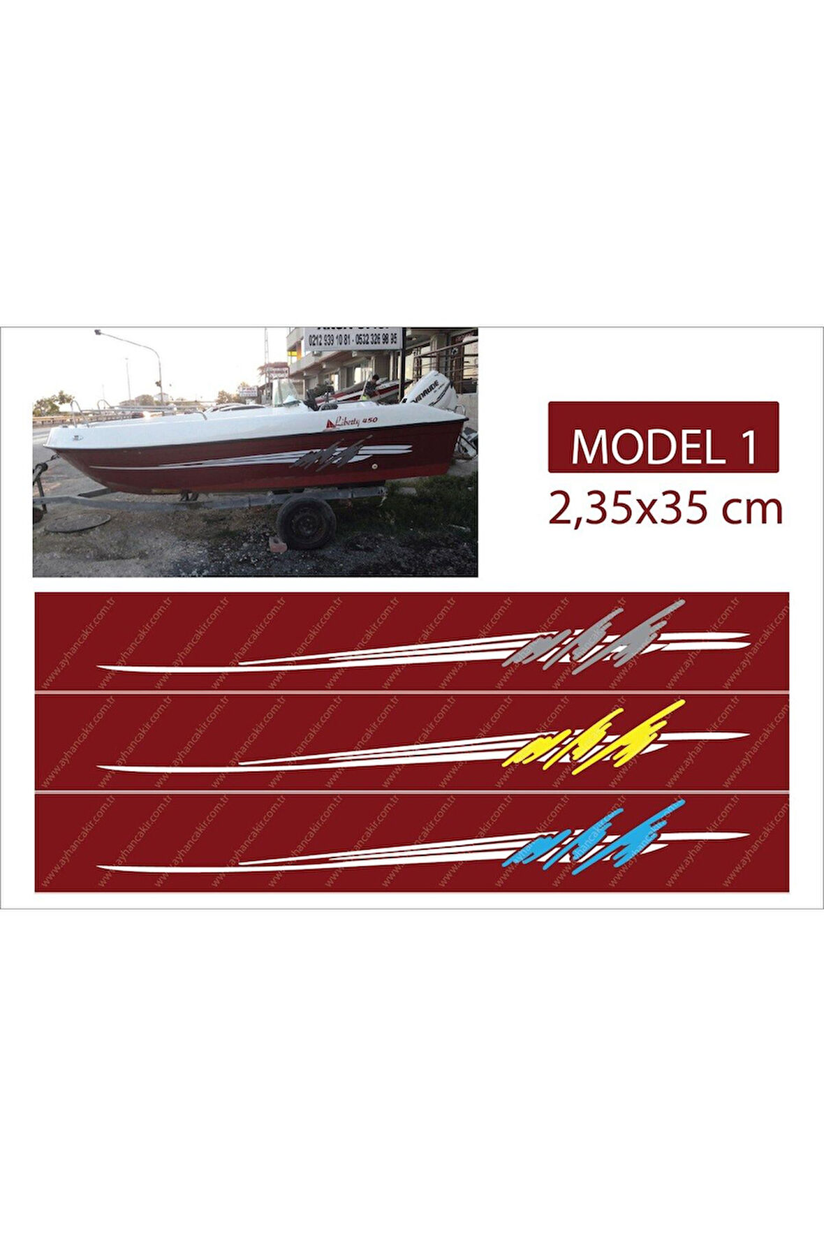 Tekne Renkli Sticker Etiket Modeli