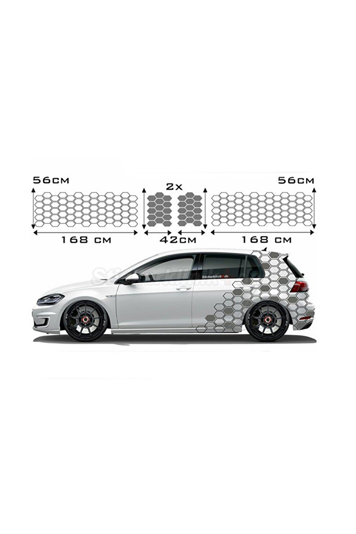 Yan Kapı Petek Desenli Sticker Etiket Modeli