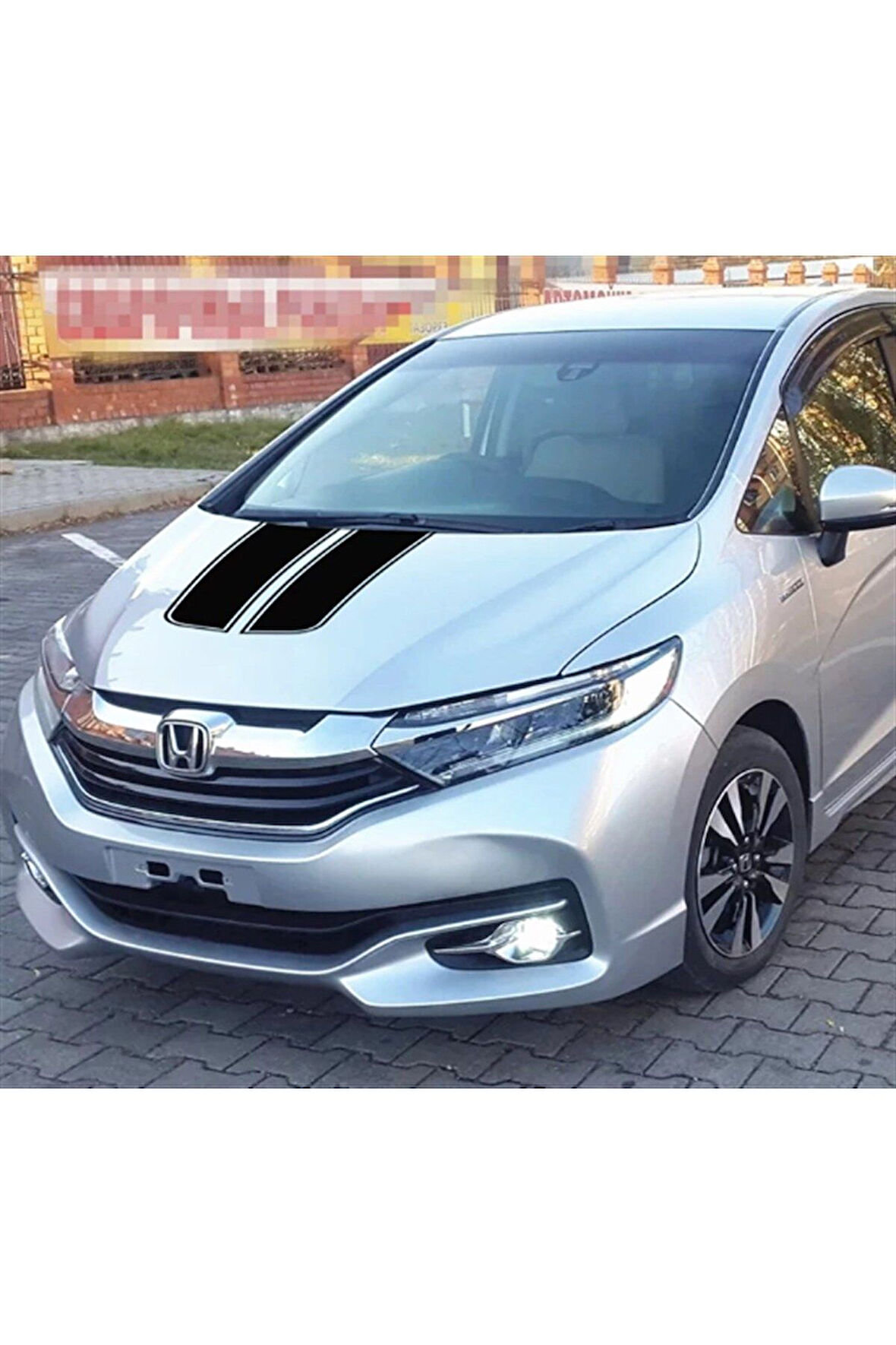 Ön Kaput Çift Çizgi Sticker Etiket Modeli