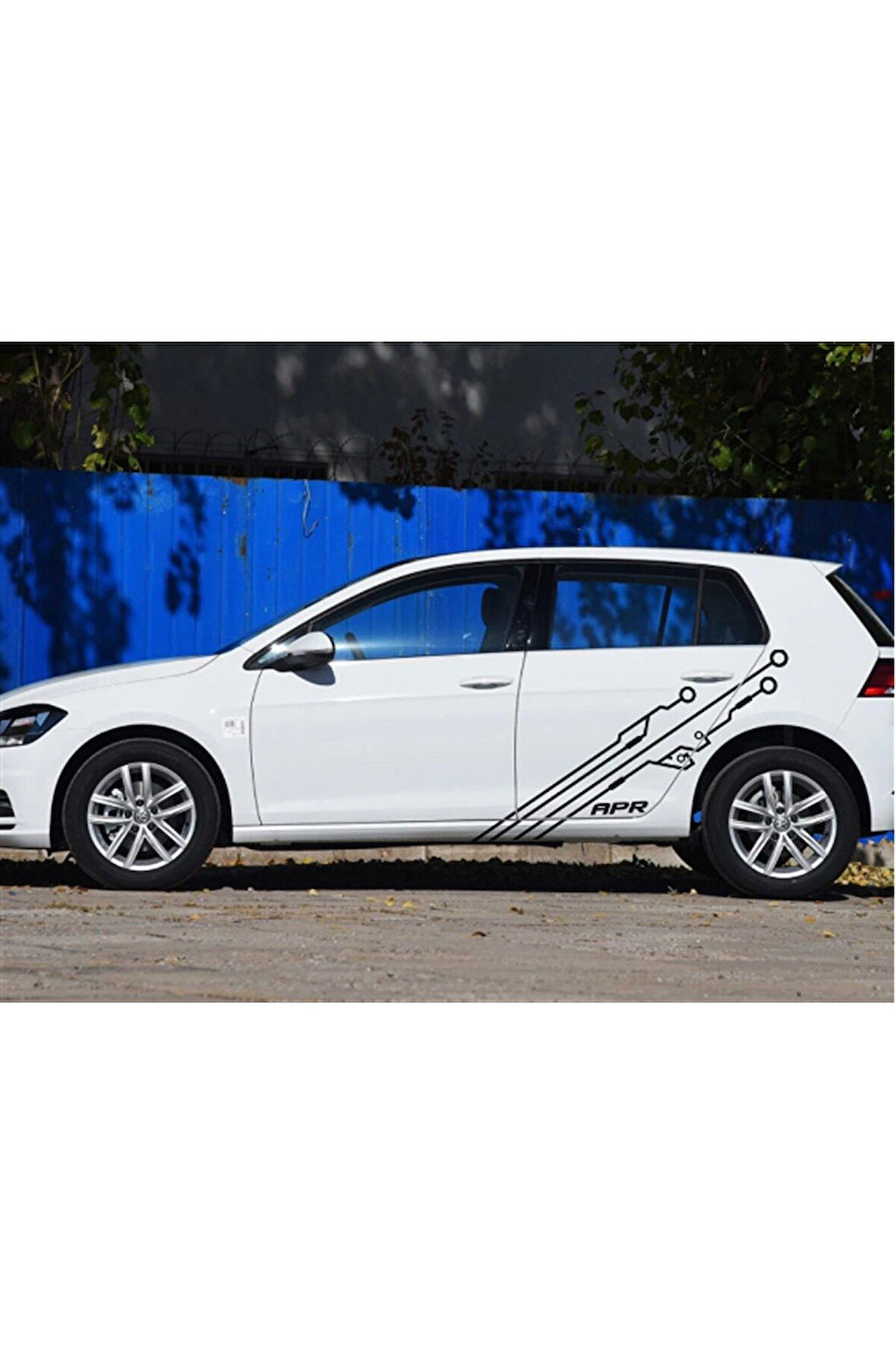 Elektrikli Techno Otomobil Yan Kapı Sticker Etiket Modeli