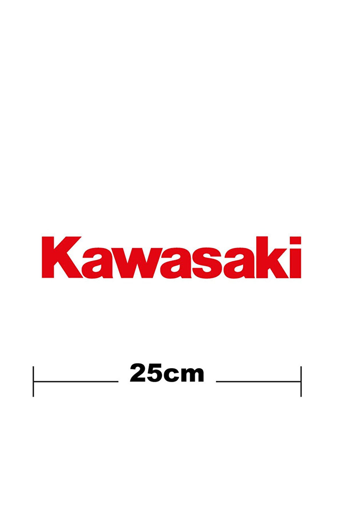 Kawasaki Logo Yazı Sticker Etiket Tek Renk