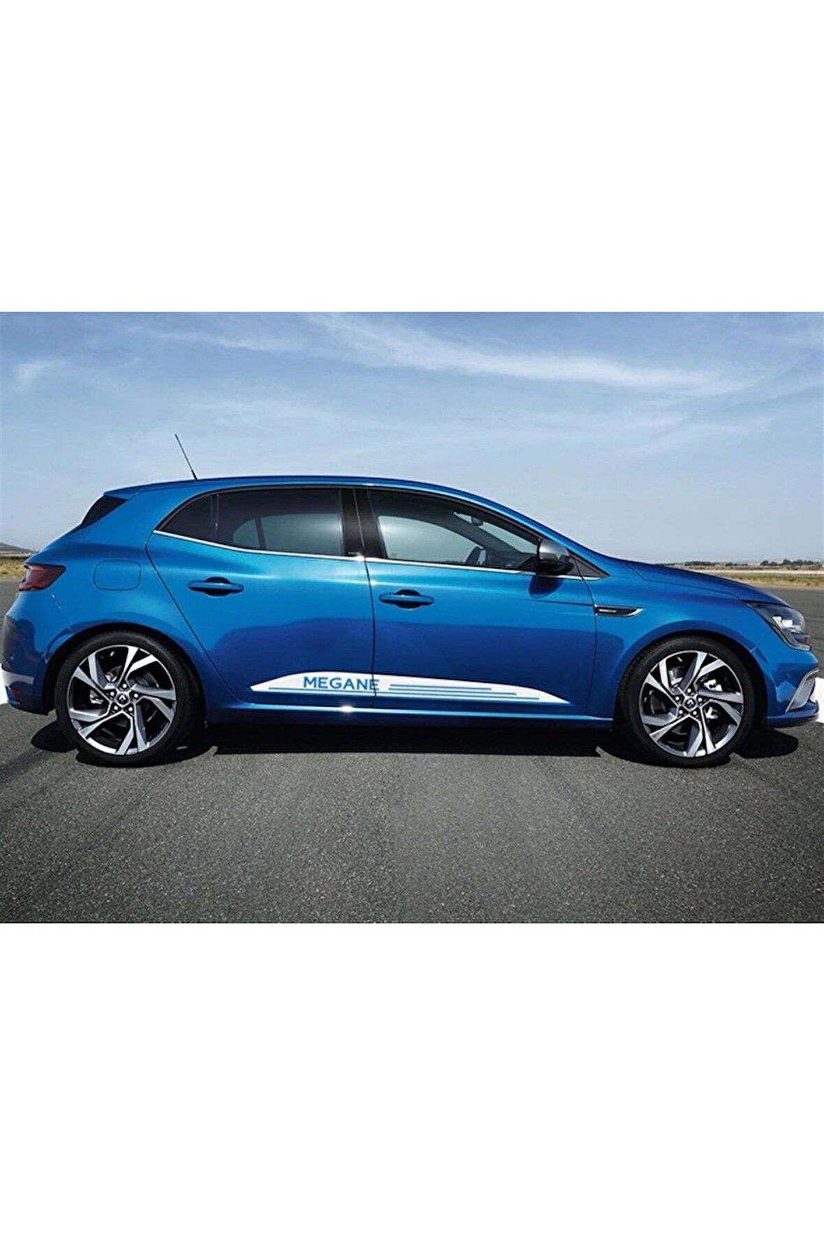 Renault Megane Yazılı Üç Çizgi Yan Kapı Sticker Etiket Modeli
