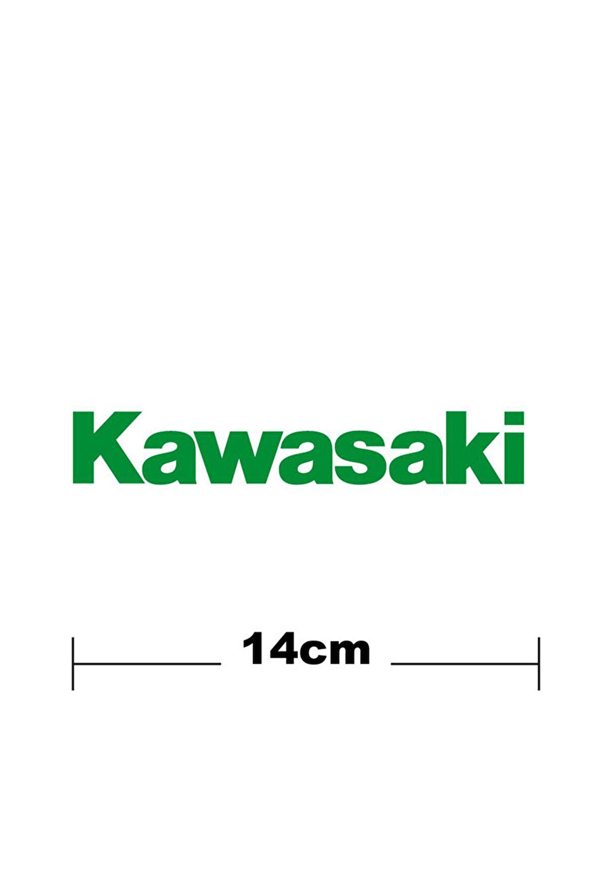 Kawasaki Logo Yazı Sticker Etiket Tek Renk