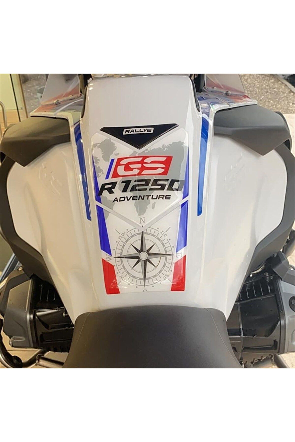 Bmw R1250 Gs Beyaz Tank Pad Damla Sticker Etiket Modeli