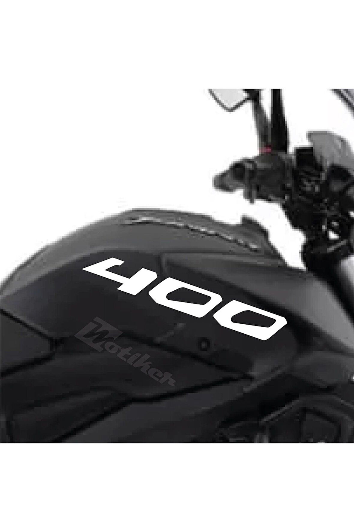Bajaj Dominar Beyaz 400 Yazı Sticker Etiket Modeli