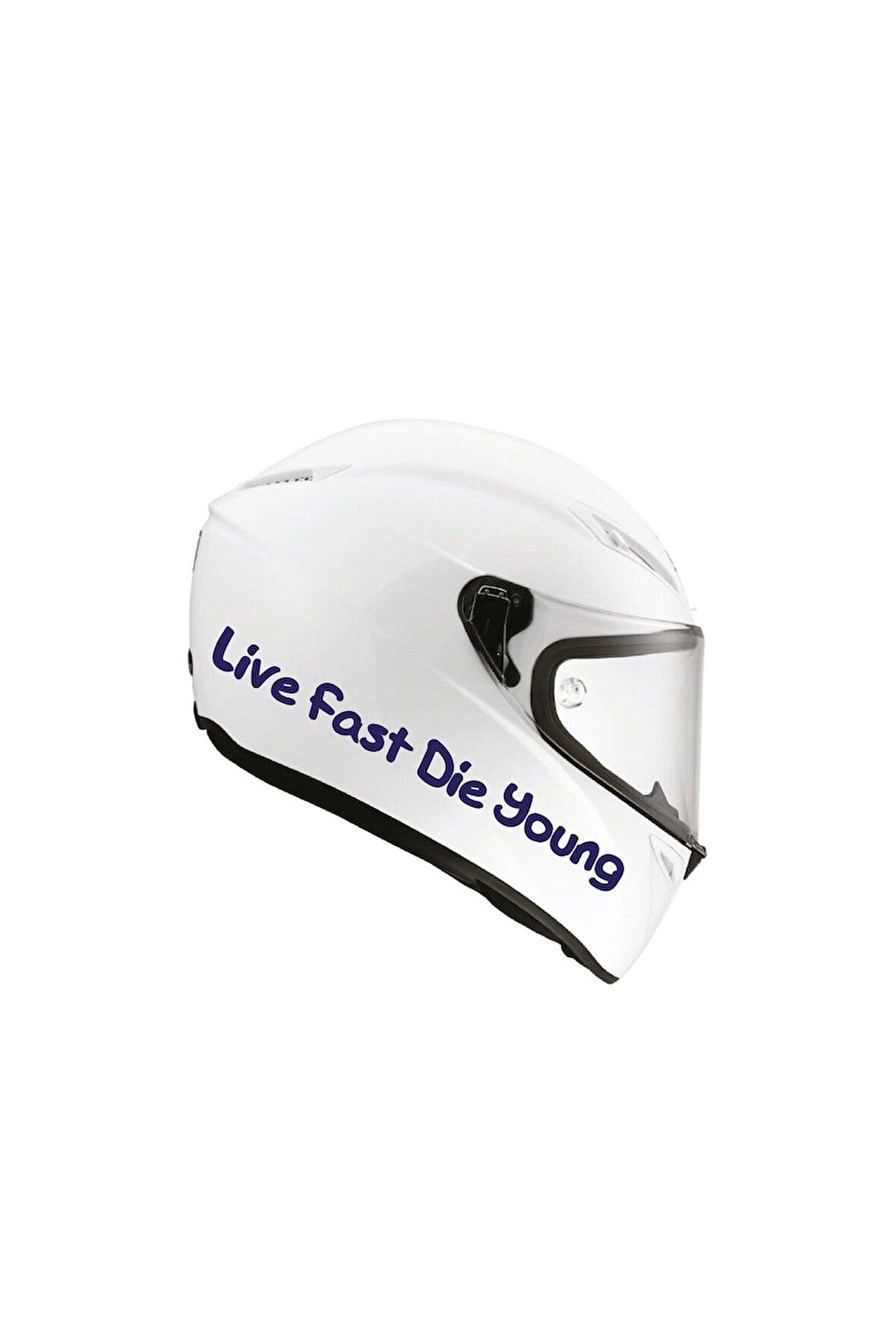 Tek Renk Live Fast Die Young (live Fast Die Young Helmet Stickers) Kask Sticker Etiket Modeli