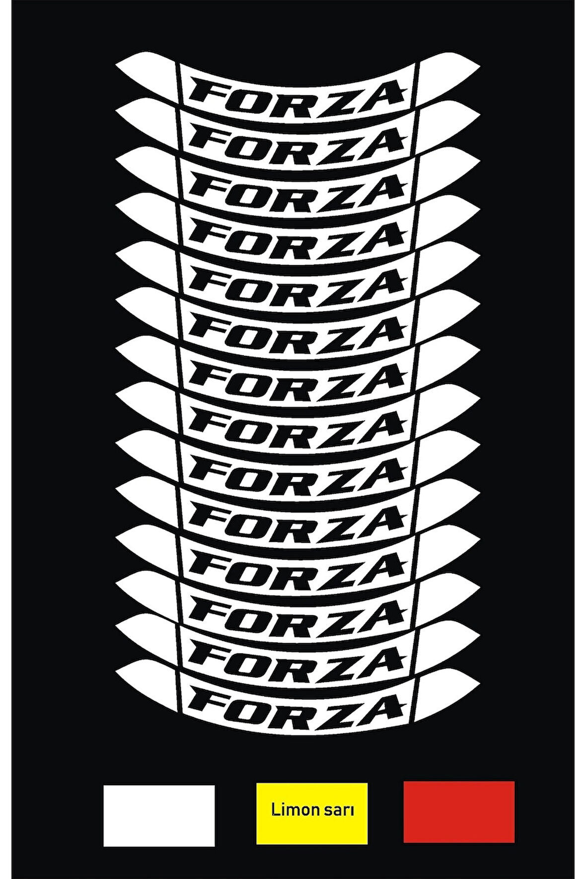 Motosiklet Jant Şeridi Honda Forza Kalın Sağ-Sol/Ön-Arka