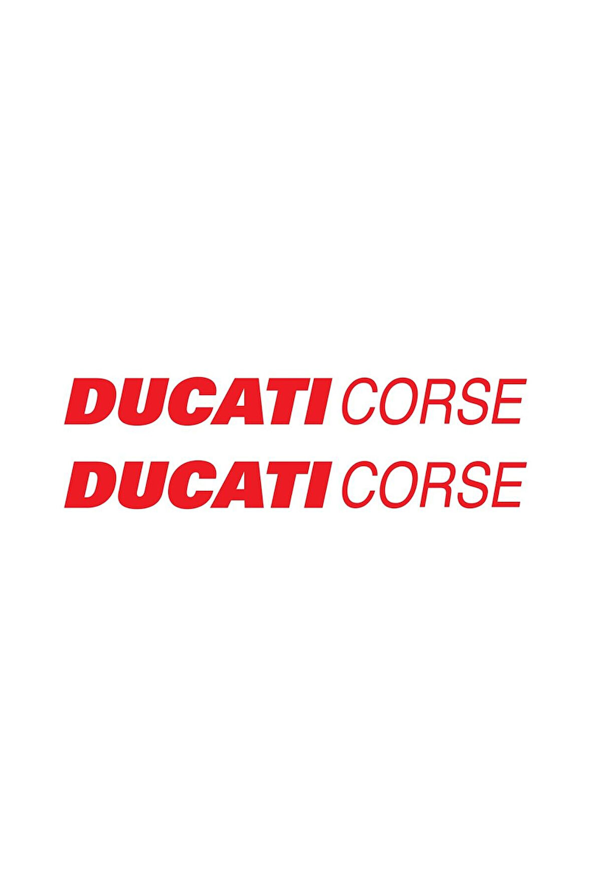 Ducati Corse Yazılı Renkli Sticker Etiket Modeli