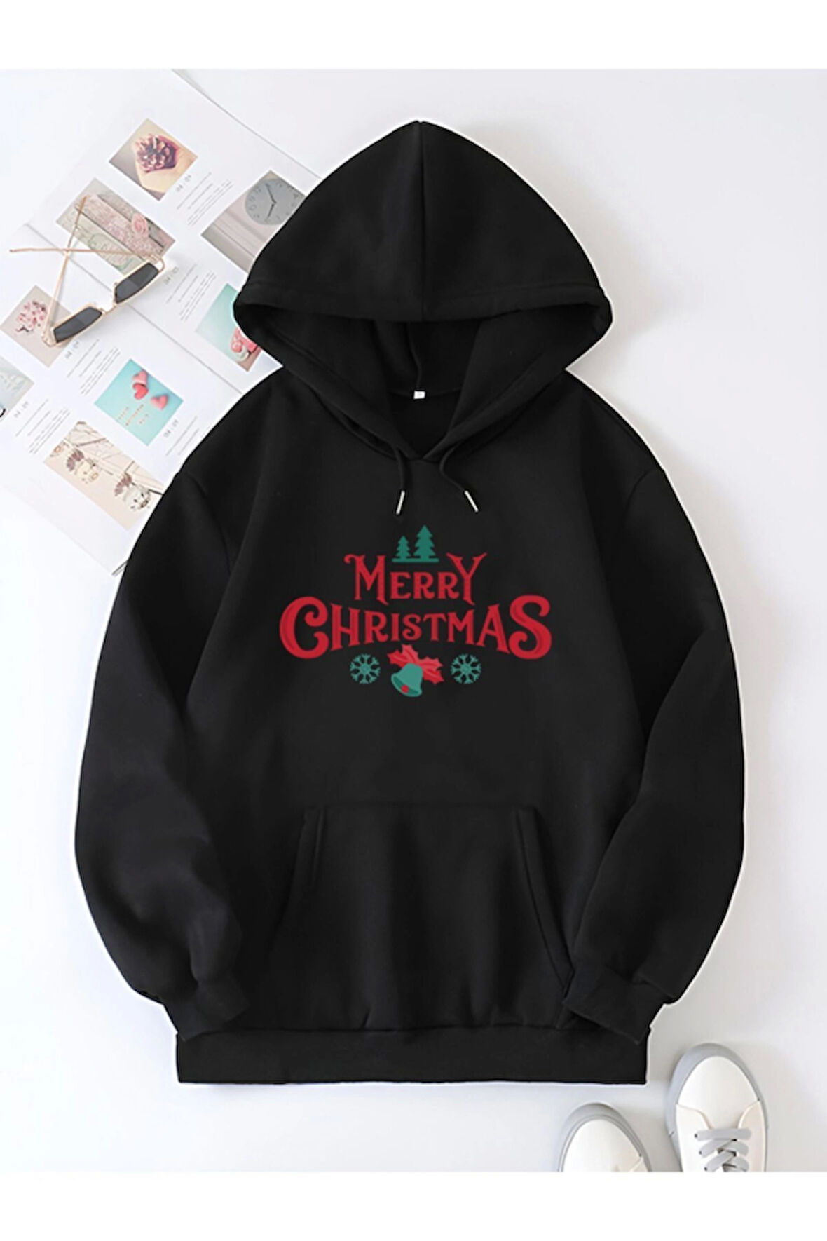 Merry Chrıstmas Sweatshirt - Hodie - Siyah