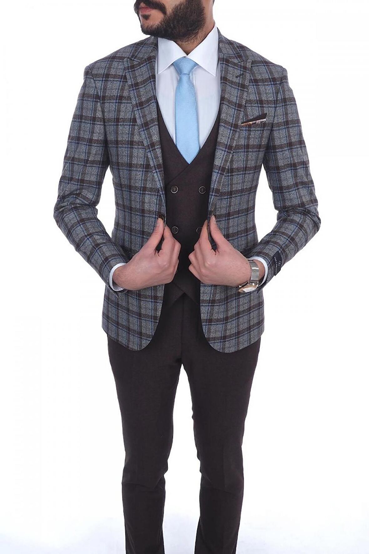 kombinli slimfit  Yelekli Takım Elbise