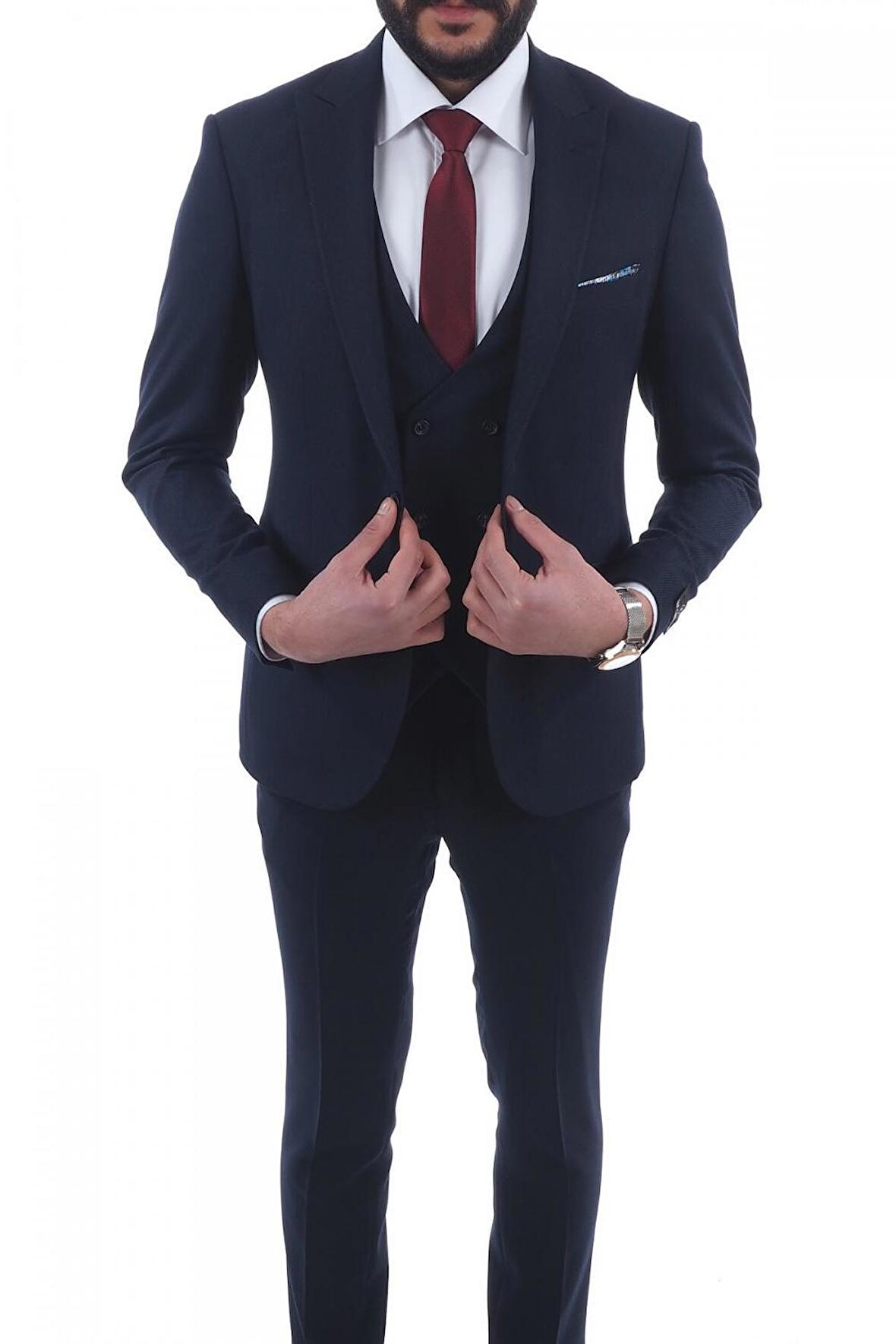 Jan Carlucci Slimfit Yelekli Drop 6 Takım