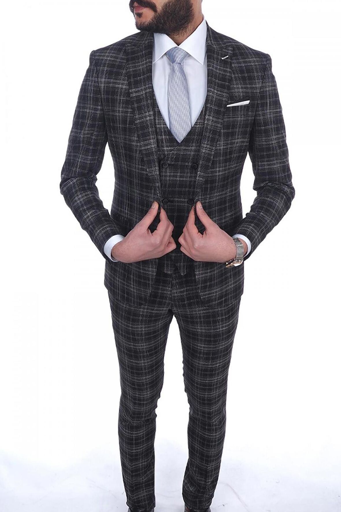 Jan Carlucci Slimfit Yelekli Drop 6 Takım