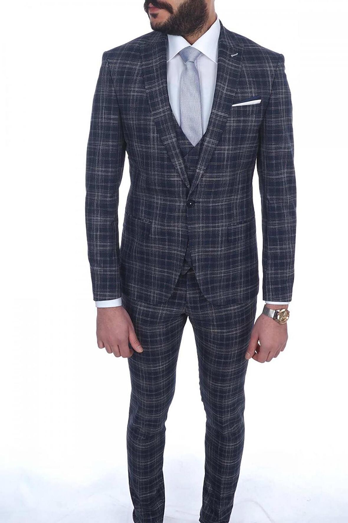 Jan Carlucci Slimfit Yelekli Drop 6 Takım