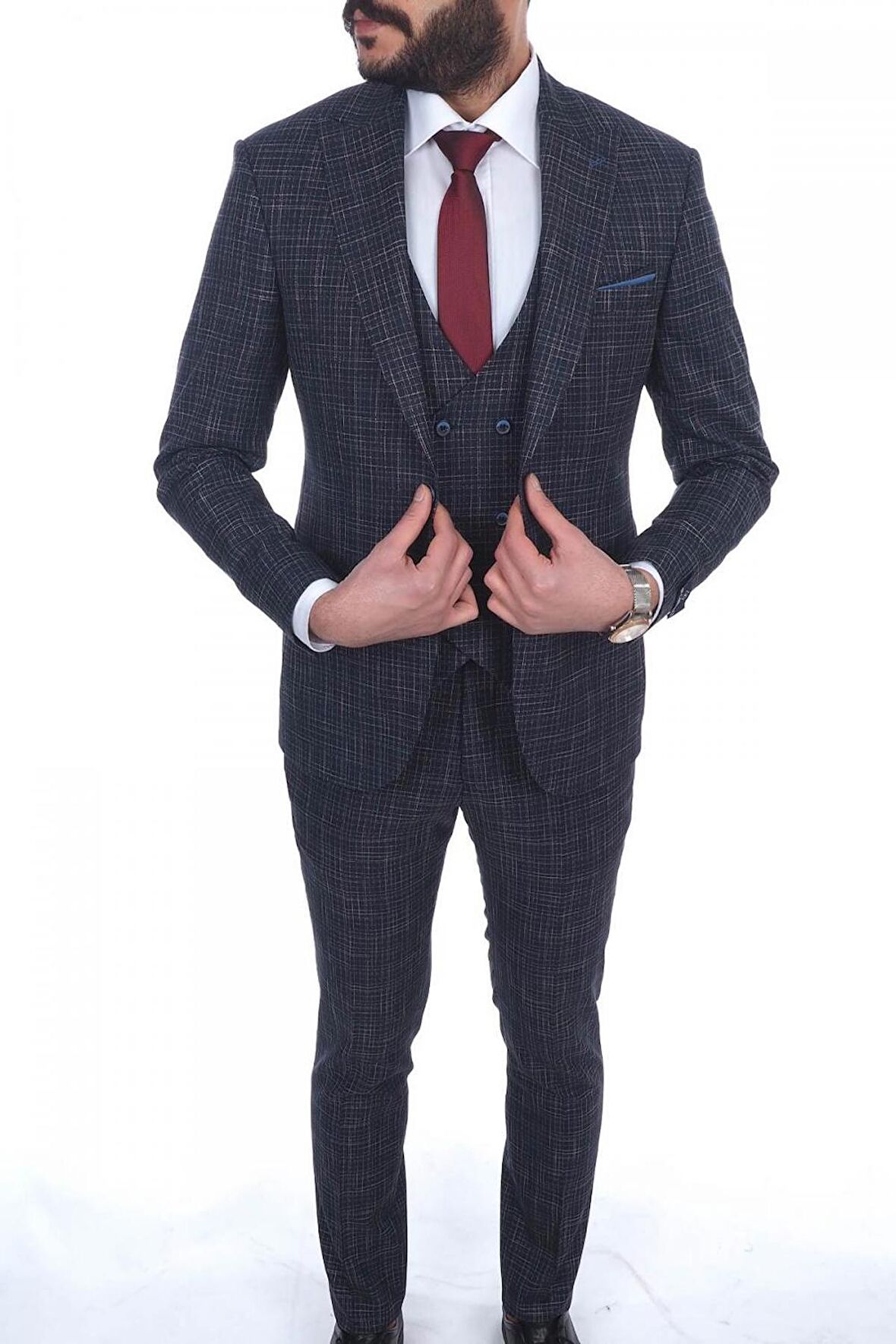 Jan Carlucci Slimfit Yelekli Drop 6 Takım