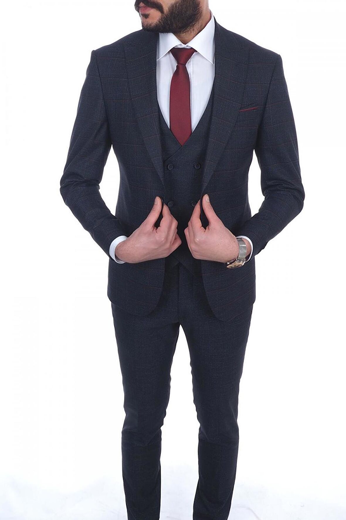 Jan Carlucci Slimfit Yelekli Drop 6 Takım