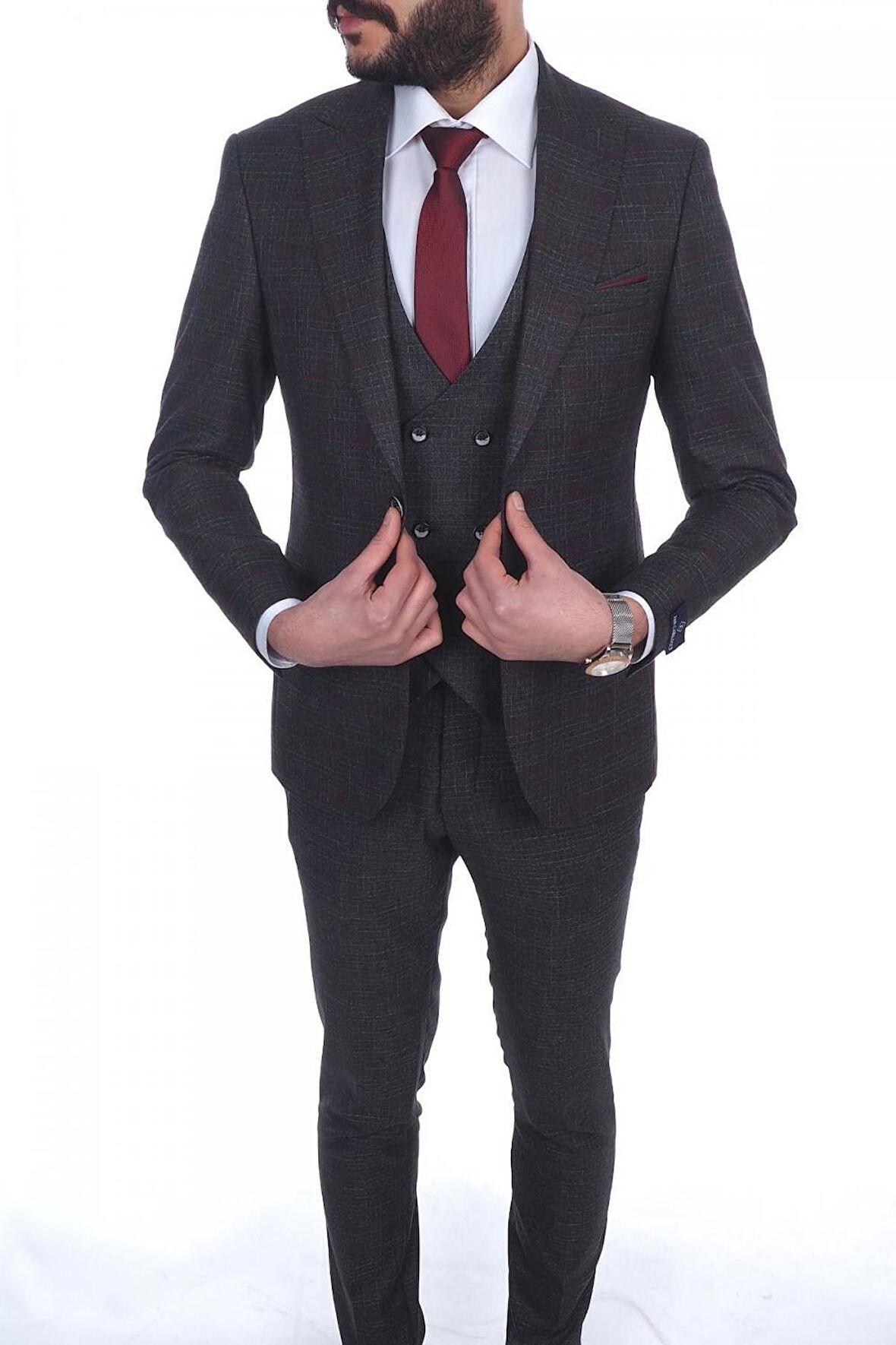 Jan Carlucci Slimfit Yelekli Drop 6 Takım