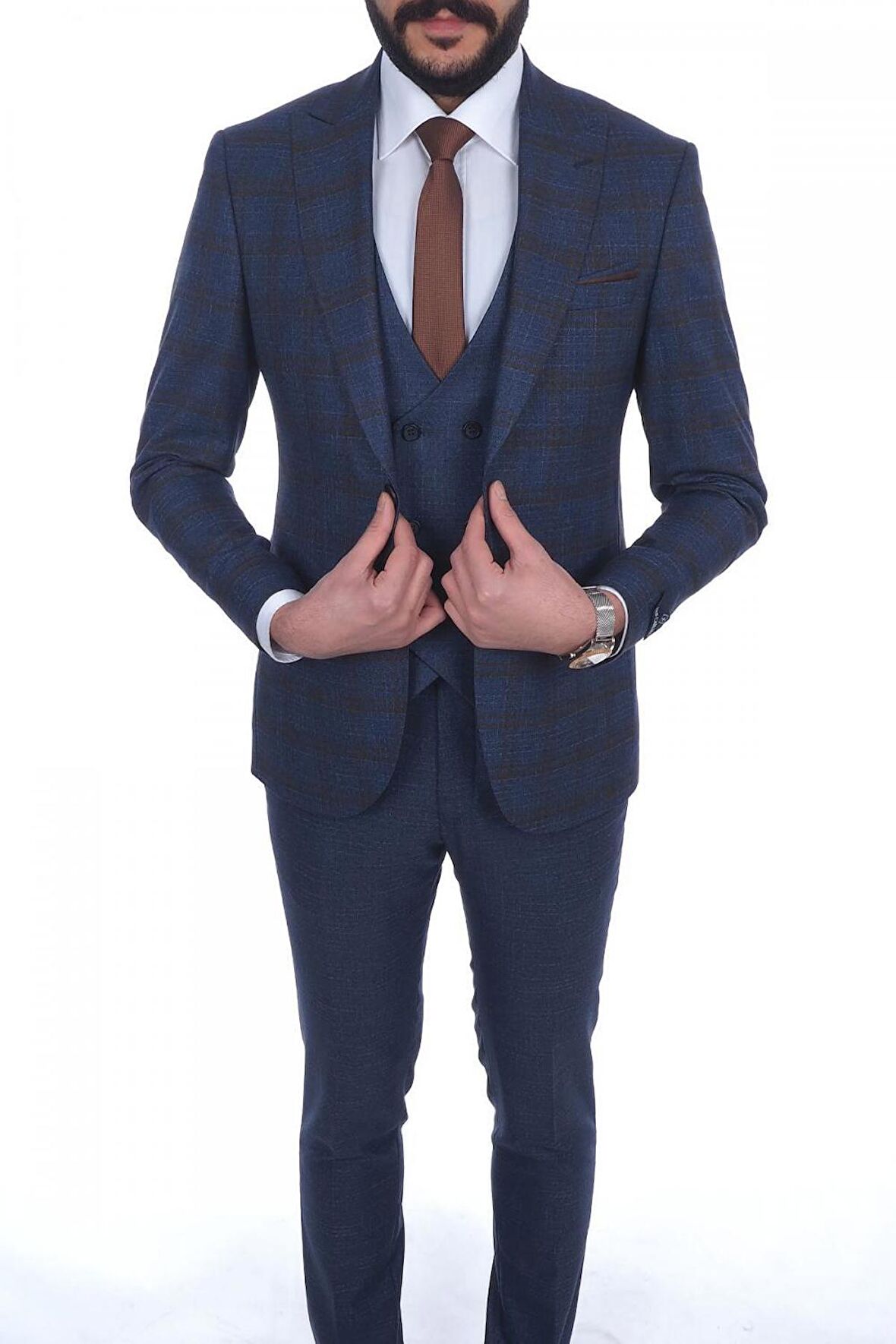 Jan Carlucci Slimfit Yelekli Drop 6 Takım