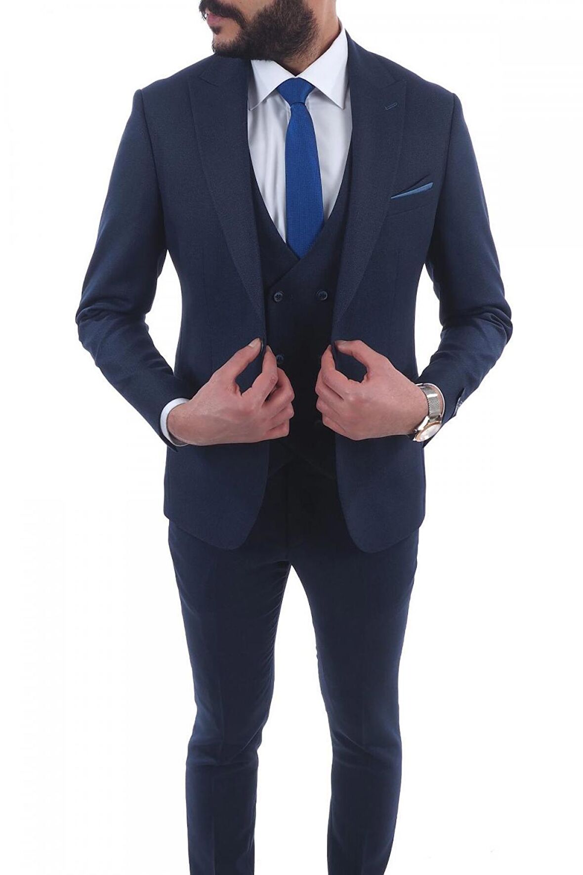 Jan Carlucci Slimfit Yelekli Drop 6 Takım