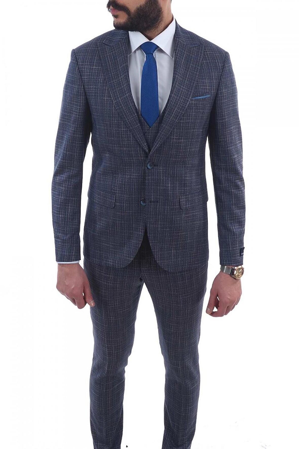 Jan Carlucci Slimfit Yelekli Drop 6 Takım