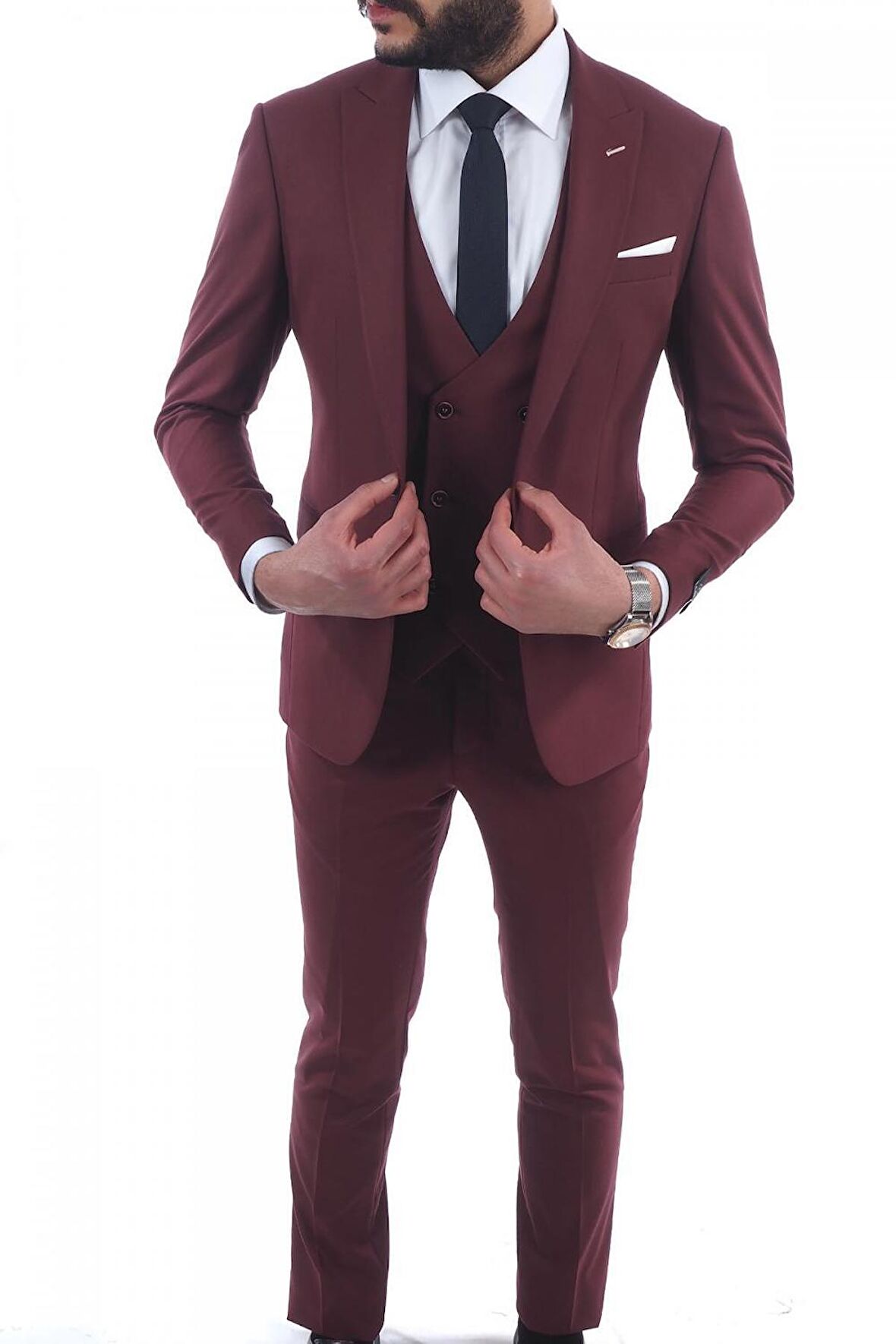 Jan Carlucci Slimfit Yelekli Drop 6 Takım