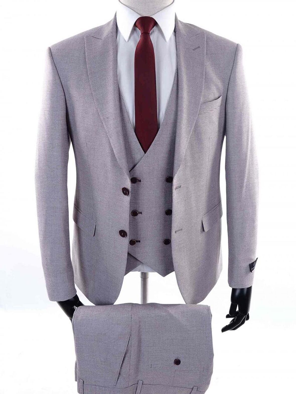 Jan Carlucci Slimfit Yelekli Drop 6 Takım