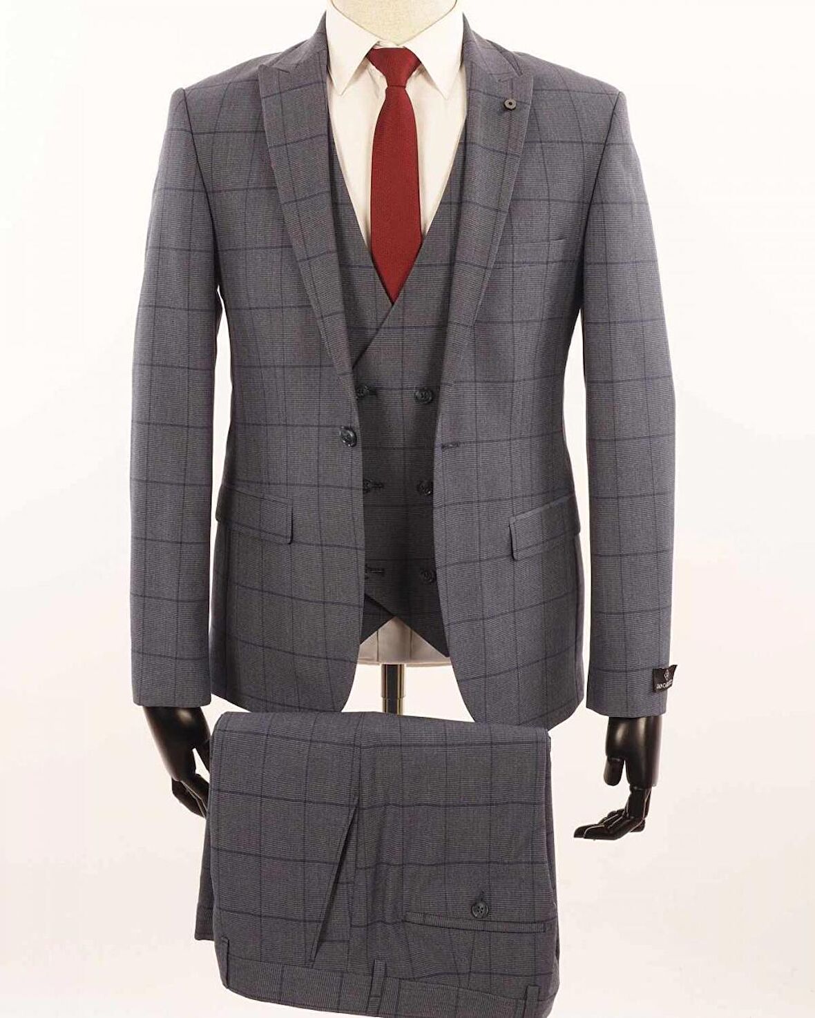 Jan Carlucci Slimfit Yelekli Drop 6 Takım