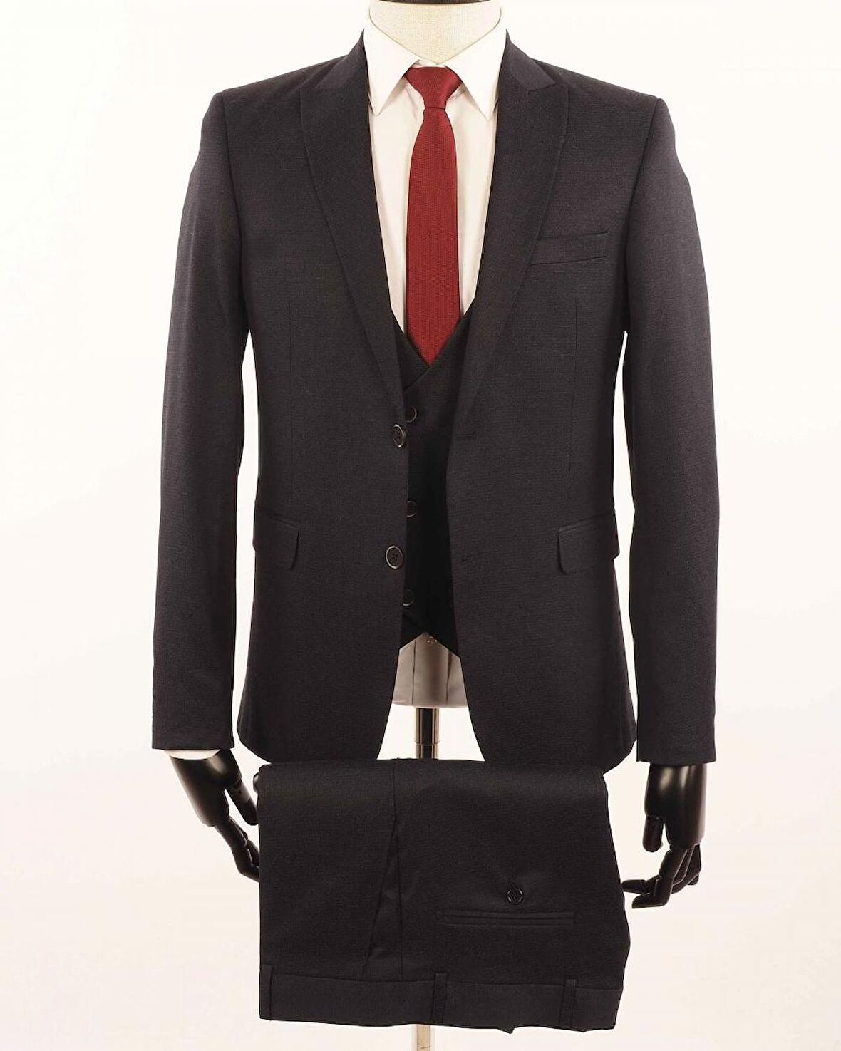 Fonte Falcao Slimfit Yelekli Drop 6 Takım-Antrasit