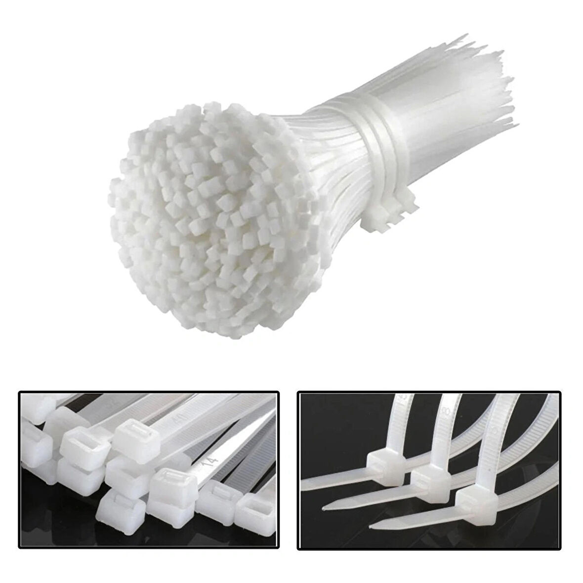 Microcase Plastik Kablo Bağı Cırt Kelepçe 3.6 X 100MM  Şeffaf 100 Adet- ŞEFFAF AL4480