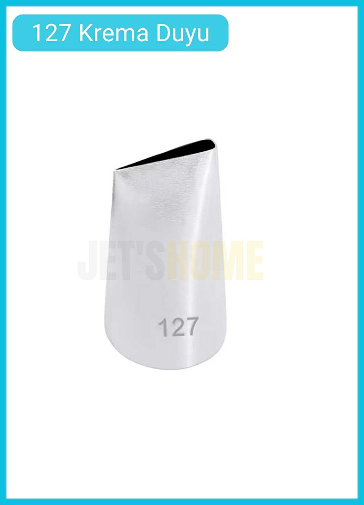 127 Gül Yaprak Desen Krema Duyu Büyük Boy Pasta Duyu Paslanmaz Çelik Krema Torbası Ucu 2.5x2.0x4.0 cm