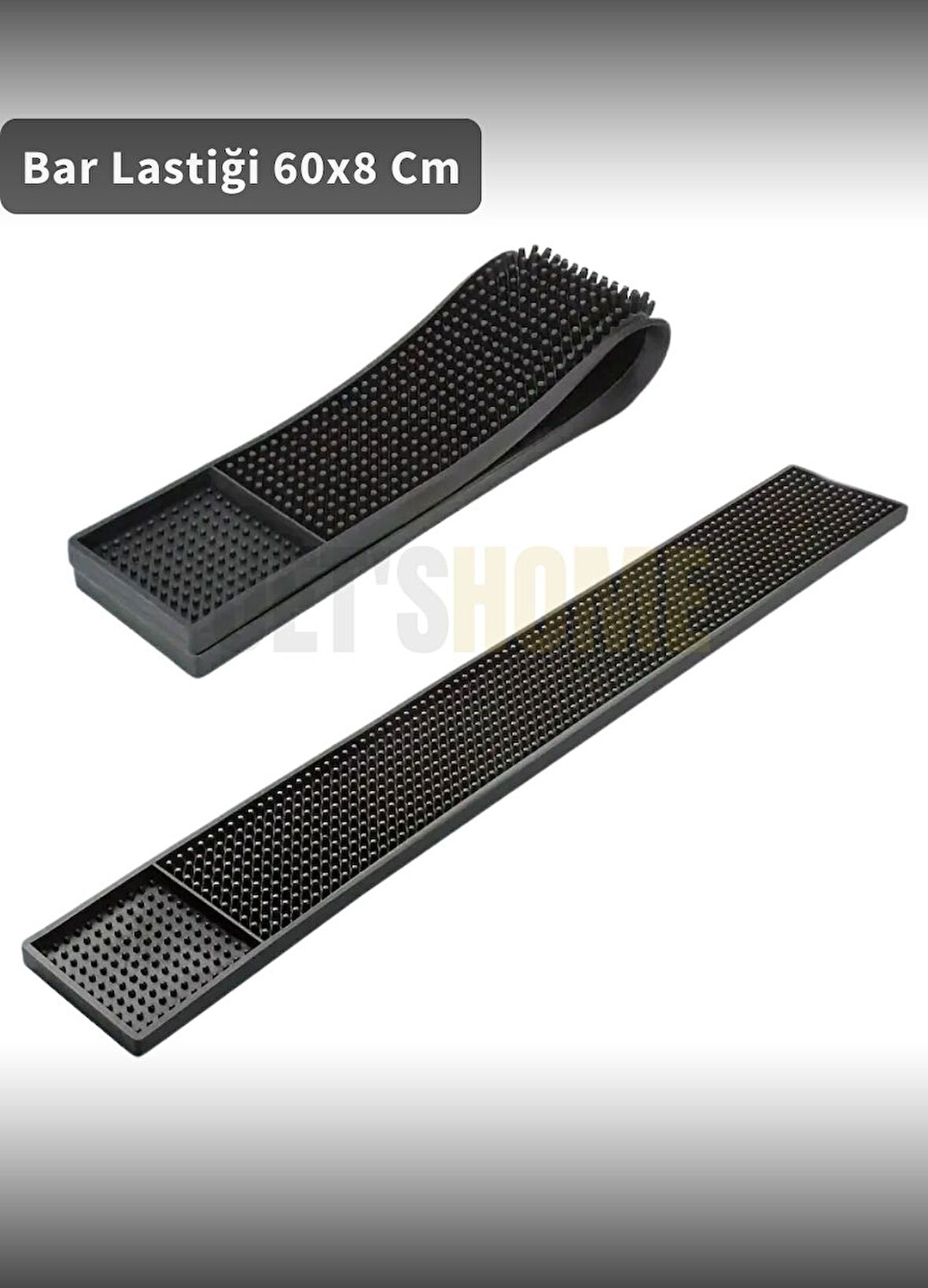Kauçuk Bar Matı Servis Paspası Su Geçirmez Bar Lastiği 60x8