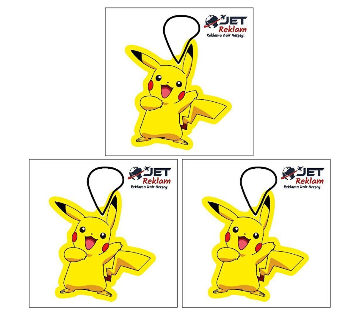 Jethızında 3'lü Set Pikachu Tasarımlı Oto Kokusu