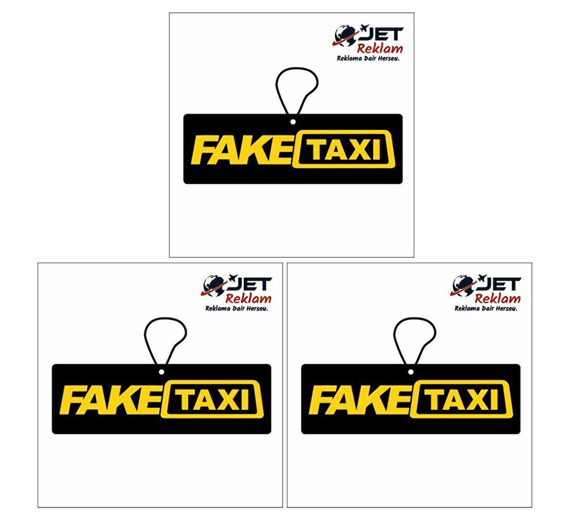 Jethızında 3'lü Set Fake Taxi Tasarımlı Oto Kokusu